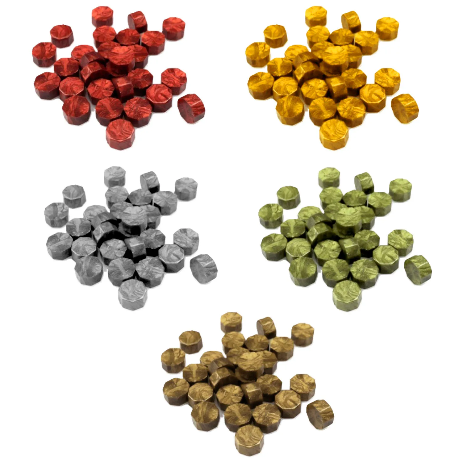 

100PCS Vintage Octagonal Sealing Wax Beads Sticks for Wedding Manuscripts Envelopes Cards Crafts Gifts Wax Stamp Sealing