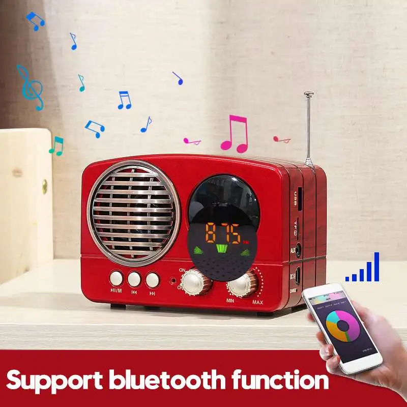 LEORY портативный цифровой fm-радио bluetooth TF карта цифровой радиоприемник MP3 музыкальный плеер мини многофункциональный USB радио динамик