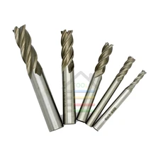 5pc 4 6 8 10 12mm 4 Flutes End Mill HSS CNC Straight Shank Milling Cutter Drill Bits Set