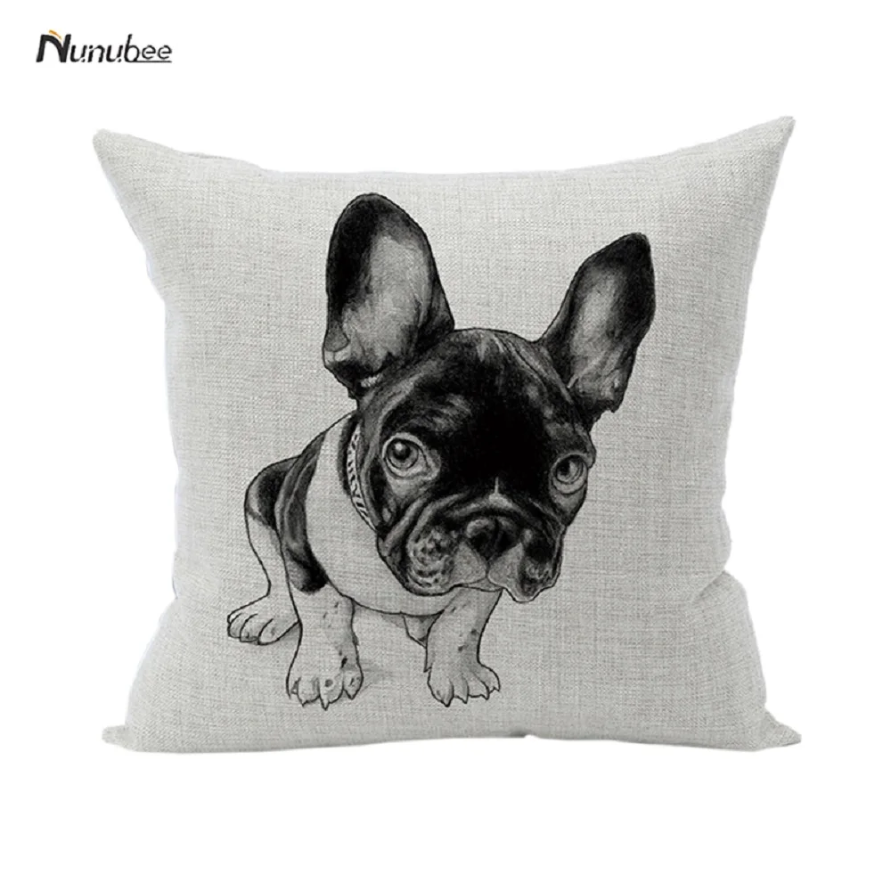 Nunubee لطيف الحيوانات الأليفة القطن المخدة لطيف مكتب المخدة سيارة وسادة أريكة مجموعة الكرتون نمط المخدة غطاء الوسادة 45*45 سنتيمتر