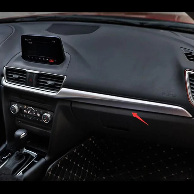 

ABS Chrome For Mazda 3 Axela 2017 2018 Accessories Car center Console Decoration Strip frame Cover Trim Car Styling