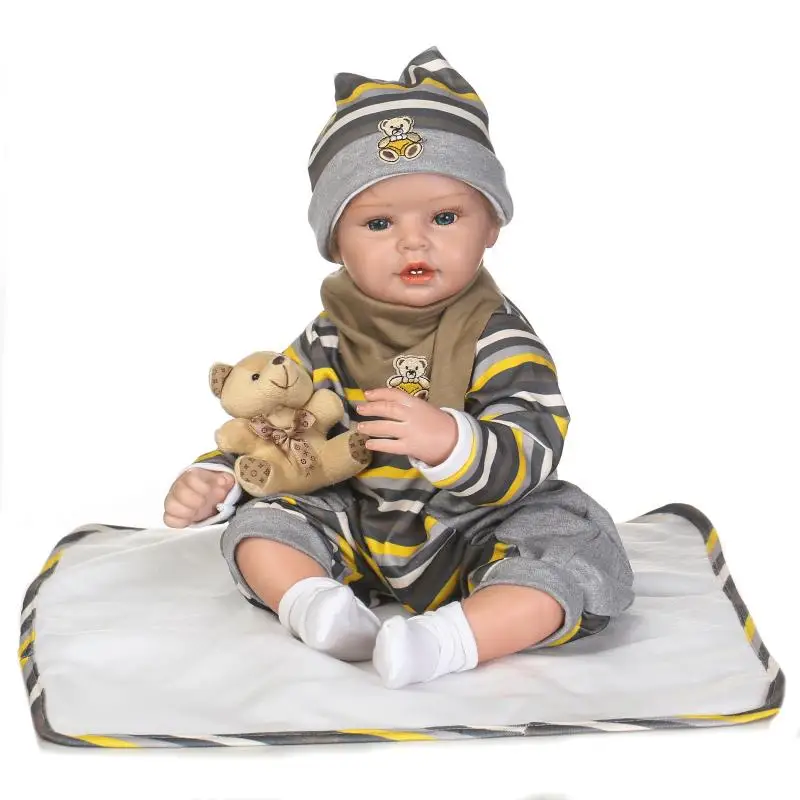 Bebely reborn baby doll Bonecas рождественские подарки для детей Реалистичная мягкая виниловая силиконовая настоящая мягкая сенсорная игрушка на день