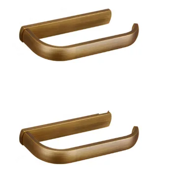 

Antique Square Toilet Paper Holder Brushed Solid Brass Tissue Holder Toilet Paper Holder Wall Mount Roll Holder 2 Pack
