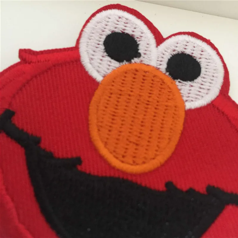 1PC New Sesame Street Elmo Patches Cartoon animal Embroidered iron on patch for clothing Applique DIY Accessory free shipping 1PC New Sesame Street Elmo Patches Cartoon animal Embroidered iron on patch for clothing Applique DIY Accessory free shipping