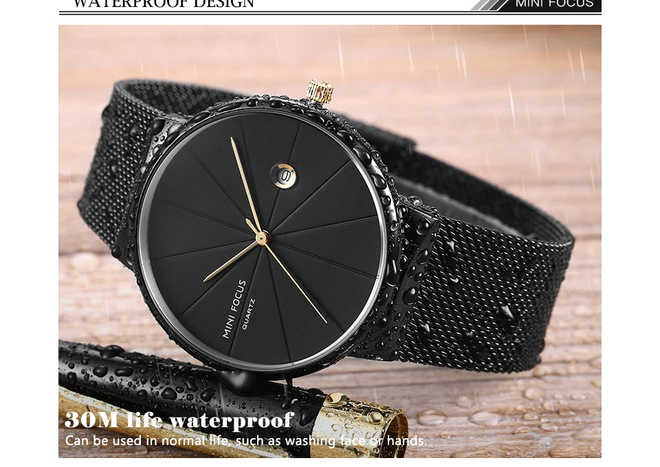 Модные мужские наручные часы с мини-фокусом, кварцевые часы, мужские роскошные брендовые водонепроницаемые часы из нержавеющей стали, мужские часы