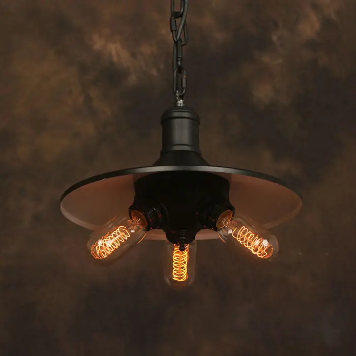 Vintage Pendant Light Industrial Edison Lamp American Style Black Iron E27*3pcs RH Loft Coffee Bar Restaurant Kitchen Lights vintage pendant lights industrial edison lamp american style clear glass bell shade fixture rh loft coffee bar restaurant lights
