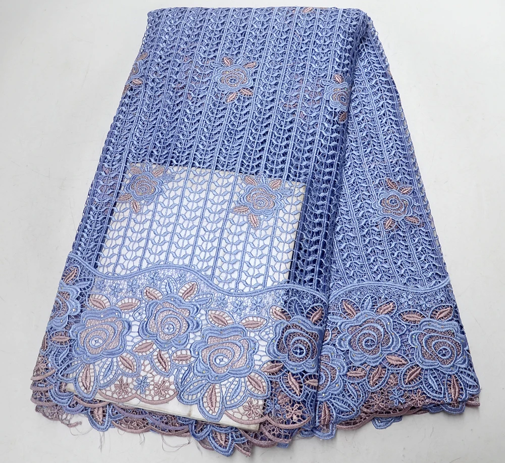 

2019 Latest Design African Mesh Lace Fabric Guipure Lace Fabric High Qquality Cord Lace Fabric For Wedding/Party dress
