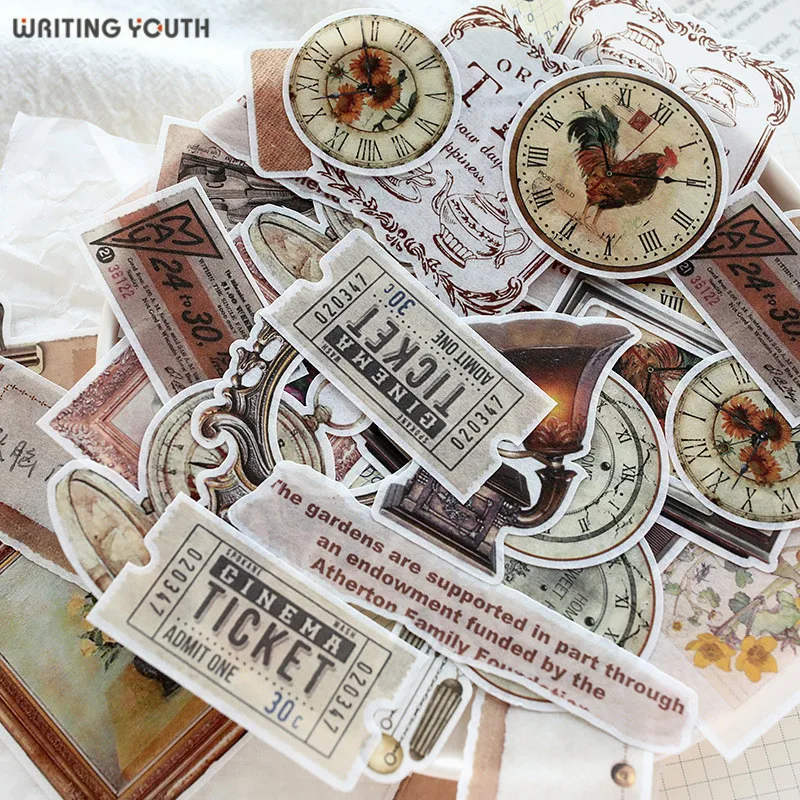 

Creative Retro Life Series Bullet Journal Stickers Scrapbooking Child Diary DIY Kawaii Stickers Supplies Stationary