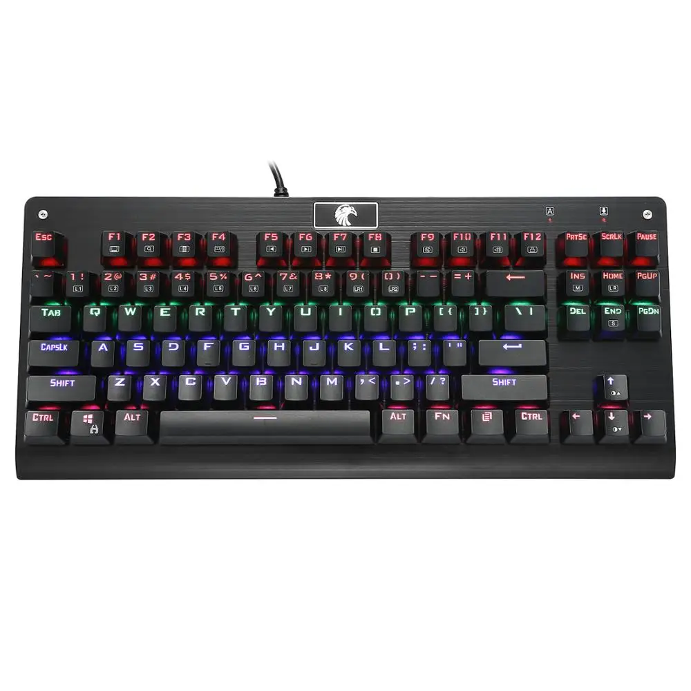 Z77 Eagle TKL Mechanical Keyboard Gaming LED Backlit Metal Plate 87