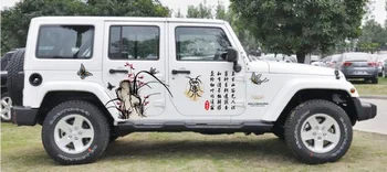 

Orchid Car Styling Stickers Waterproof PVC Creative Whole Body Car Stickers Decoration Car Acessories Camouflage Vinyl