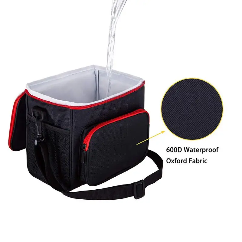 

Insulated Lunch Bag For Women Men Cooler Kids Tote Food Picnic Thermal Lunch Box, Black