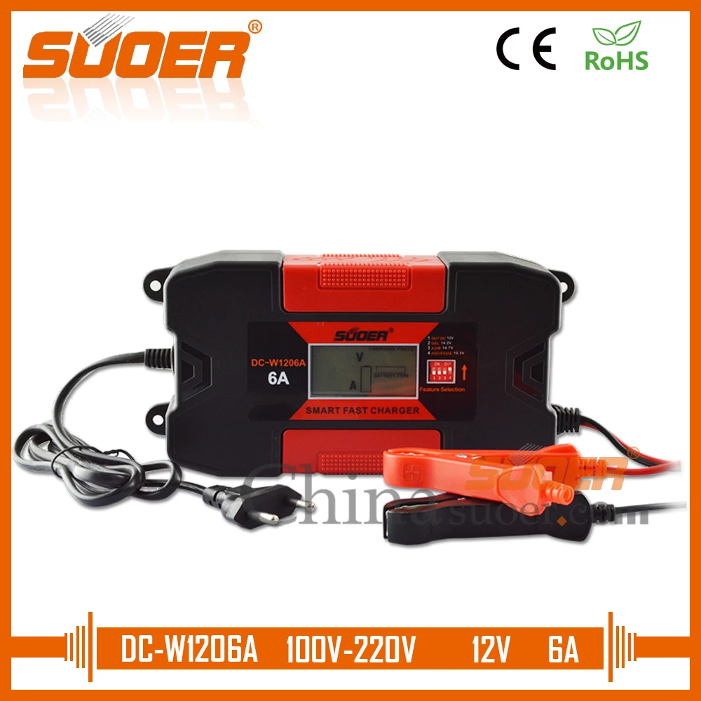 

Suoer 6A 12V Auo Car Smart RoHs Battery Charger With CE(DC-W1206A)