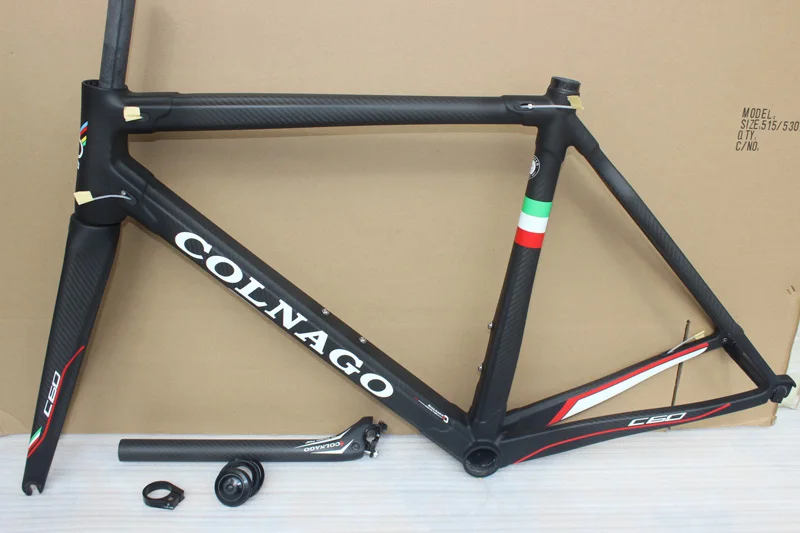 Рама шоссейного велосипеда Colnago C60 красная велосипедная из углеродного волокна
