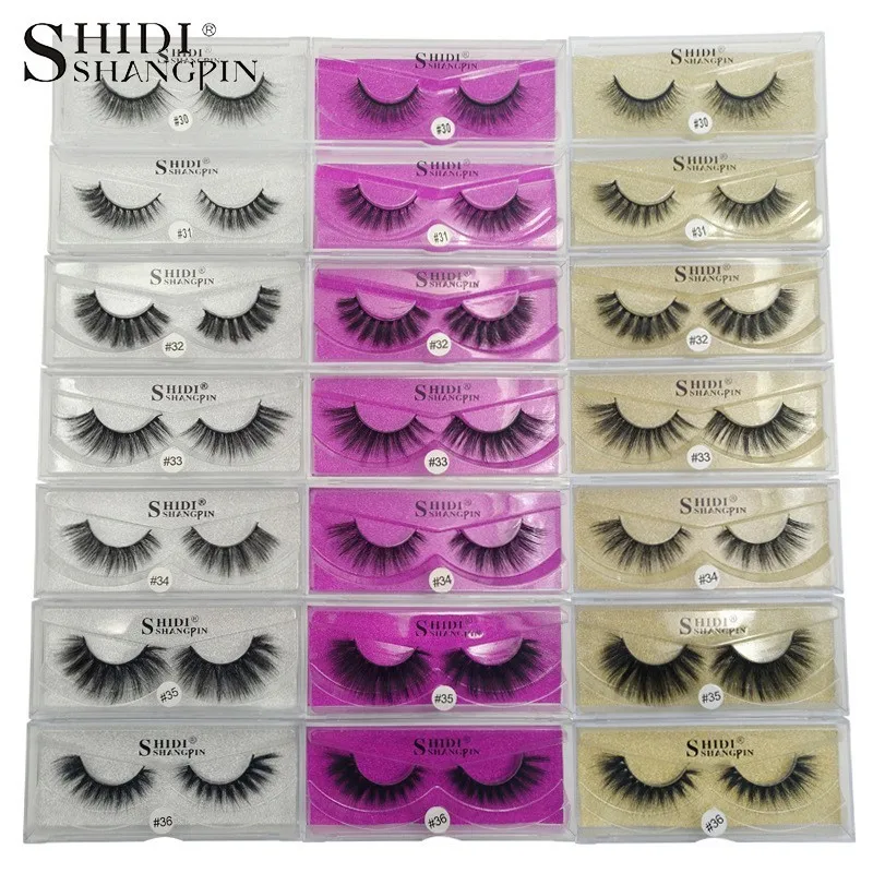 

Shidishangpin 1 Pair 3d Mink Eyelashes Makeup Natural Long False Lashes Fluffy Mink Fake Eyelashes Volume Eye Lashes Extension