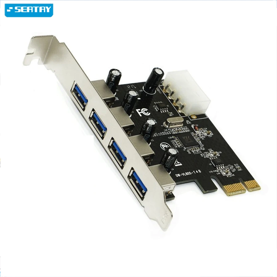 

PCIe USB 3.0 4Port Card converter adapter/PCI-express expand add on card transfer up to 5Gbp/s for desktop SSD Disk HDD Drive