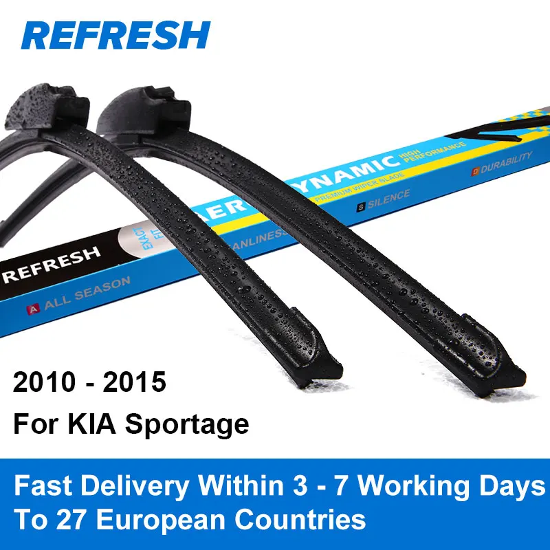 REFRESH Wiper Blades for KIA Sportage SL 24"&18" Fit Hook Arms 2010