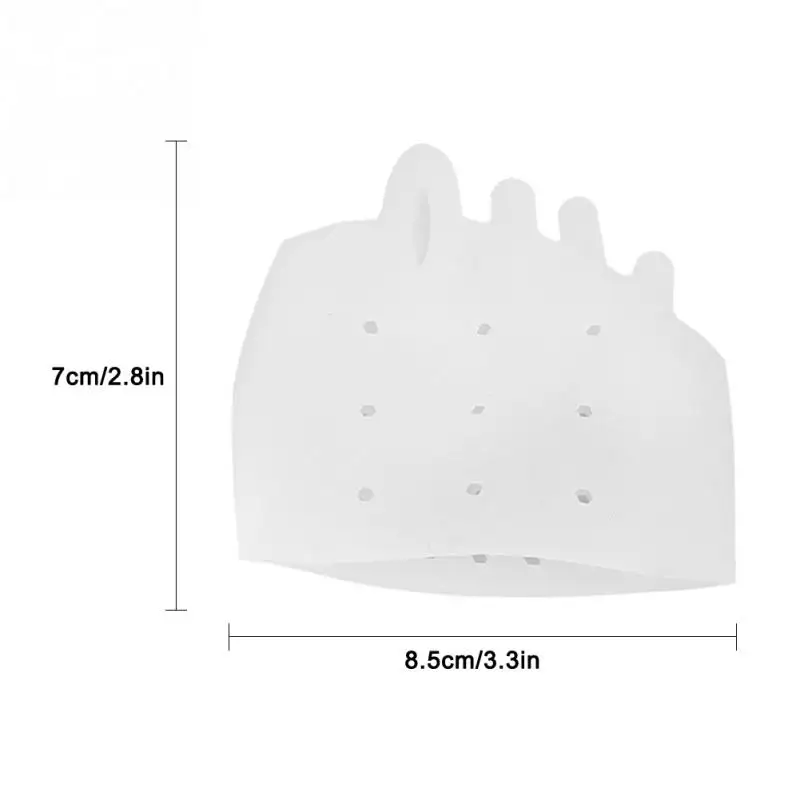 1 пара силиконовые косточки устройство для устранения вальгусной деформации первого пальца стопы Корректор Toe Protector Уход за ногами боли подтяжки поддерживает - Цвет: Белый
