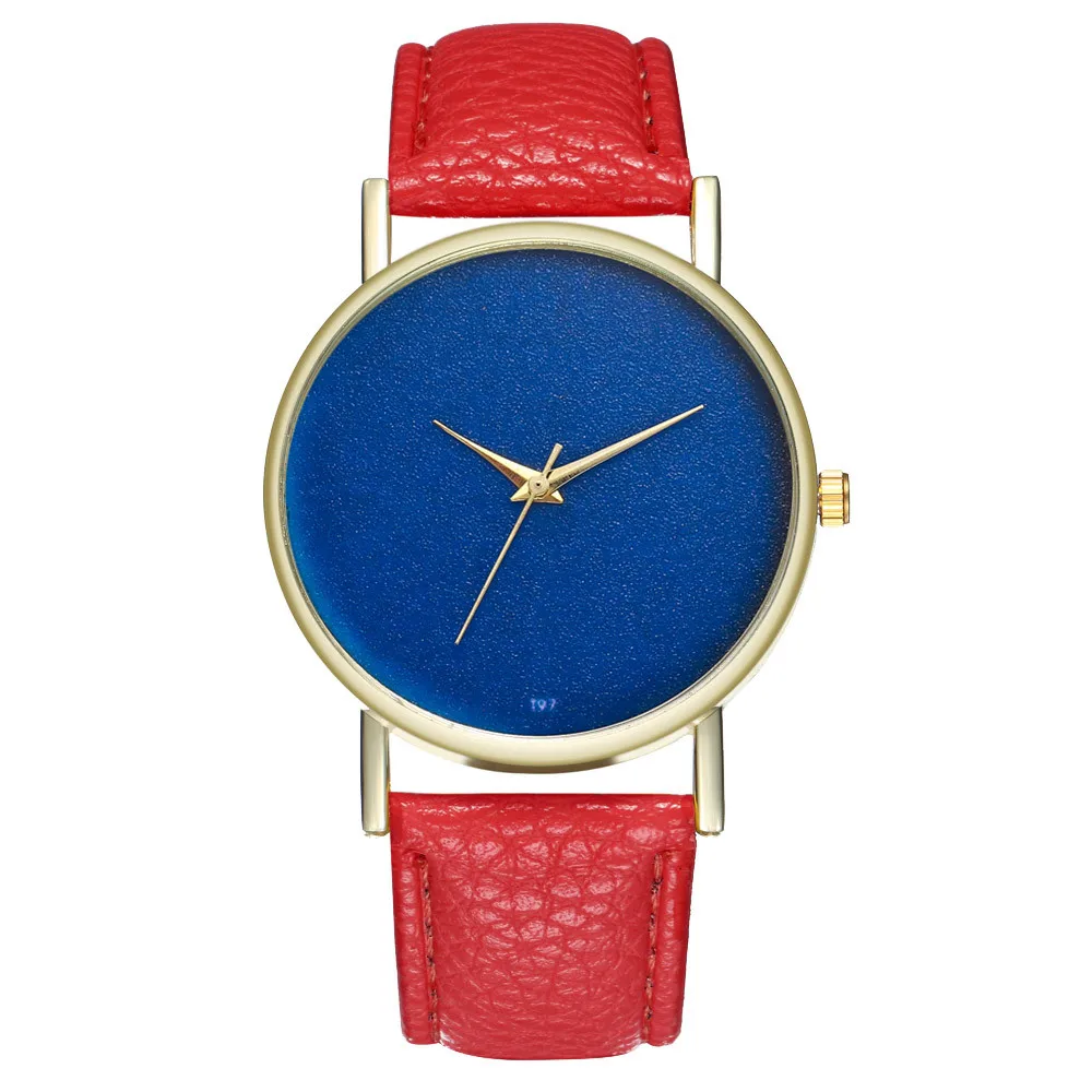 Women's Fashion Casual Leather Strap Analog Round Watch Sleek Minimalist Blue Dial Quartz Watch Vintage Charm Women's Fashion Casual Leather Strap Analog Round Watch Sleek Minimalist Blue Dial Quartz Watch Vintage Charm