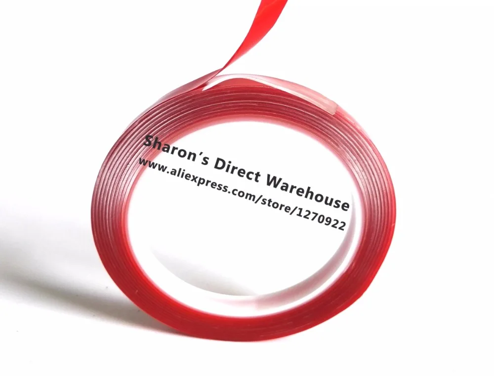 

(1.0mm Thick) 10mm* 3meters VHB Double Sided Adhesive Clear Acrylic Foam Tape for Car Truck PP, Sign Panel, Uneven Surfac Seal