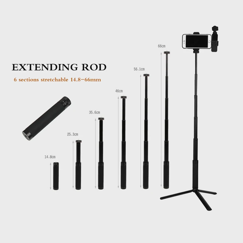 Штатив и палка для селфи стержень стабилизации держатель DJI Осмо карман камера Ручной штатив аксессуары для Кардана