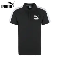 Оригинальный Новое поступление PUMA знаковых T7 Тонкий поло Для мужчин поло с коротким рукавом спортивная