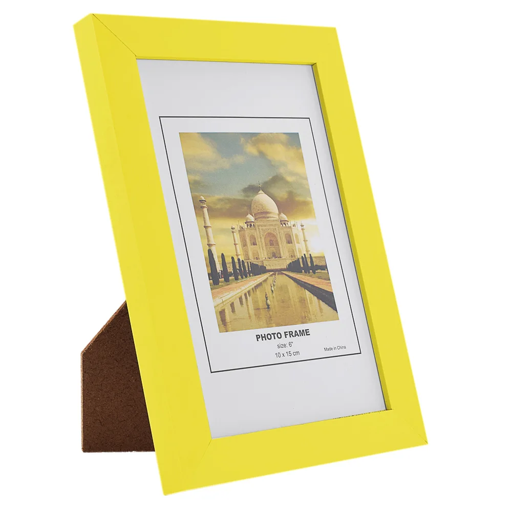 6 дюймов фоторамка рамки для фото рамки для фотографий дюймовая Pared порта Retrato знаком molduras Decorativas для настольного компьютера - Цвет: Yellow