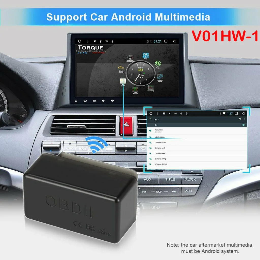 

V01HW-1 V1.5 OBD2 Automotive WiFi_OBDII V2.1 Car Scanner Diagnostic Interface Scan Striking For Android Windows iOS
