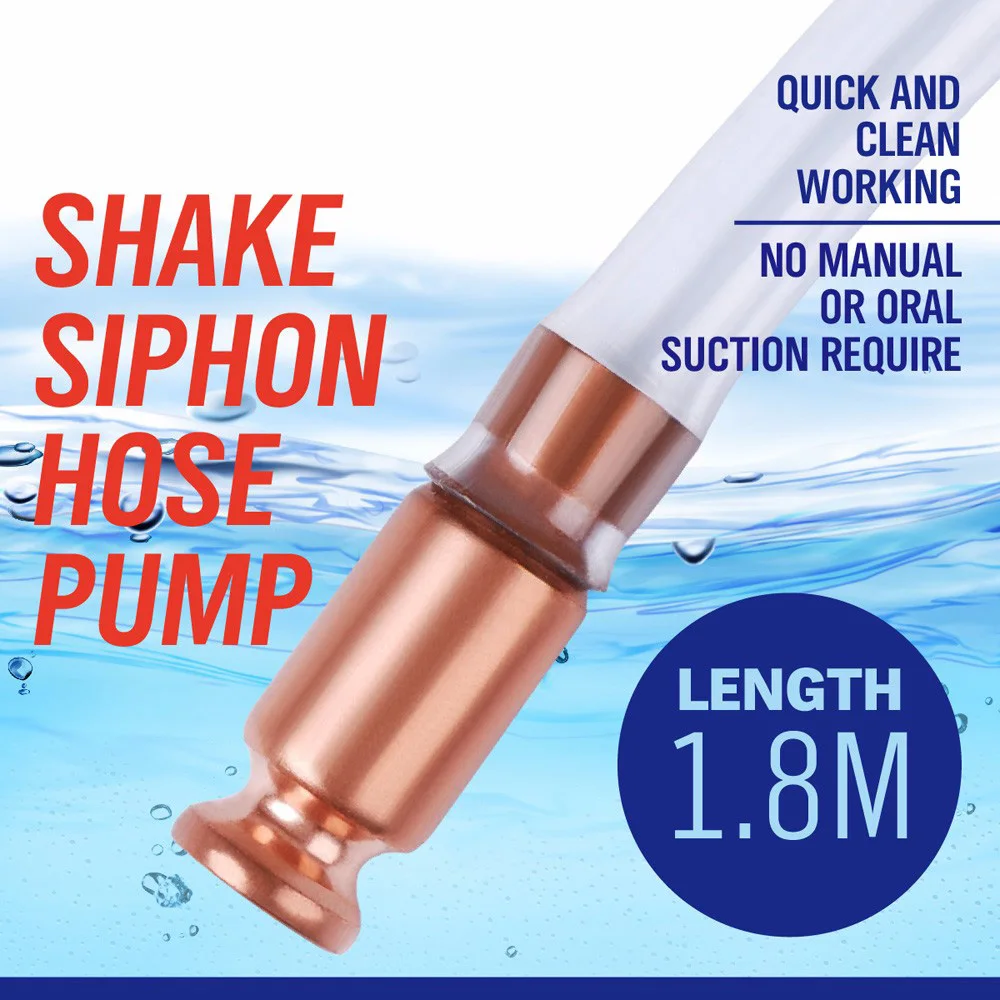 

YOFE Suction Pipe Siphon Tube Hose Oil leakage Manual Fuel Transfer 180cm Pump Sucker Fuel Tan Auto Vehicle Necessary