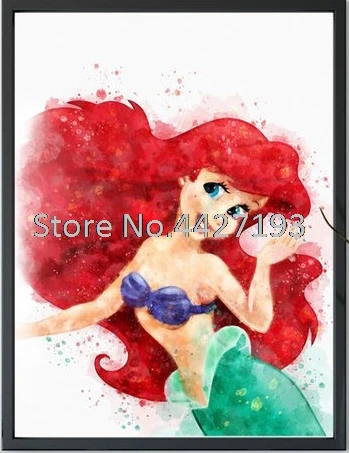 

DIY Diamond Painting Cross Stitch Kits Full Diamond Embroidery Cartoon 5D Diamond mosaic Mermaid Home decoration