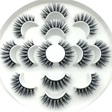 7 пар 3D мягкая норка накладные ресницы натуральные спутанные ресницы крест-накрест пушистые ресницы удлинение глаз Макияж инструменты sf4.25