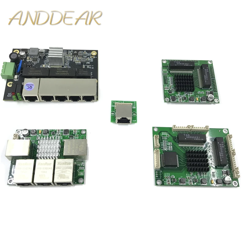 

Промышленный Коммутатор Ethernet модуль 5 портов unmanager ed10/100/1000 Мбит/с PCBA плата OEM Авто-зондирования порты PCBA материнская плата OEM