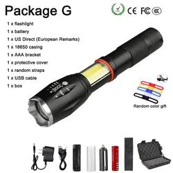 outdoor Led flashlight torch 1000Lumens CREE XML T6 / COB multifunction zoom flashlight tail magnet to assemble the light set outdoor Led flashlight torch 1000Lumens CREE XML T6 / COB multifunction zoom flashlight tail magnet to assemble the light set