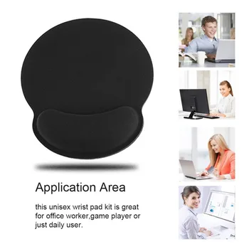 

Black wrist holder mouse pad Soft memory foam Ergonomic mouse mat with gel Lycra cloth surface speed verison mousepads