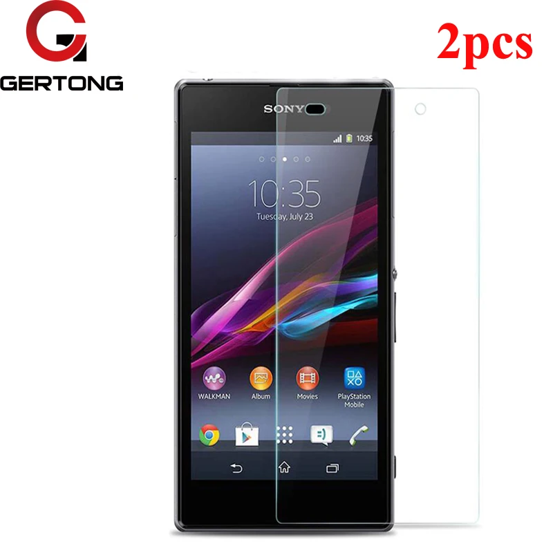 

GerTong 2pcs /lot Tempered Glass for Sony Xperia Z L36H Z1 L39H Z2 Z3 Z4 Z5 Compact M4 Aqua M2 M5 Screen Protector Cover Film