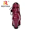 ROYYNA-bottines à bout rond | Nouveau styliste populaire d'hiver pour femmes, bottes d'automne pour femmes, chaussons à talons hauts avec boucle, tendance 2022 ► Photo 3/6