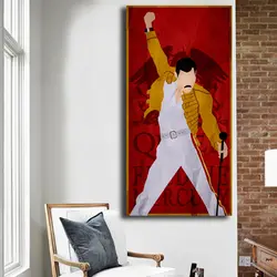 Queen Band рок-певец Фредди Меркьюри настенные художественные Постеры-холсты картины на стену для офиса спальни домашний декор, произведение
