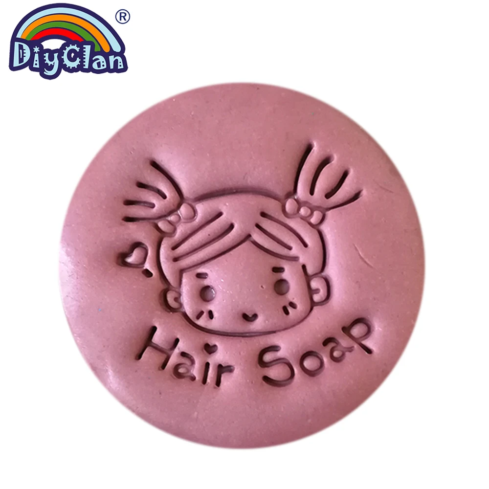 

Handmade Hair Soap Making Stamp Girl Pattern Clear Diy Natural Organic Glass Soap Seal With Handle Acrylic Chapters With Handle
