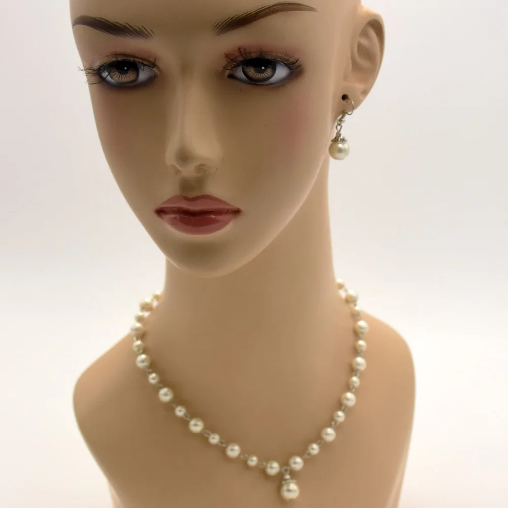 Популярная мода, Европейское и американское классическое ожерелье с искусственным жемчугом, ювелирные изделия невесты, корейские ювелирные изделия ручной работы из бисера