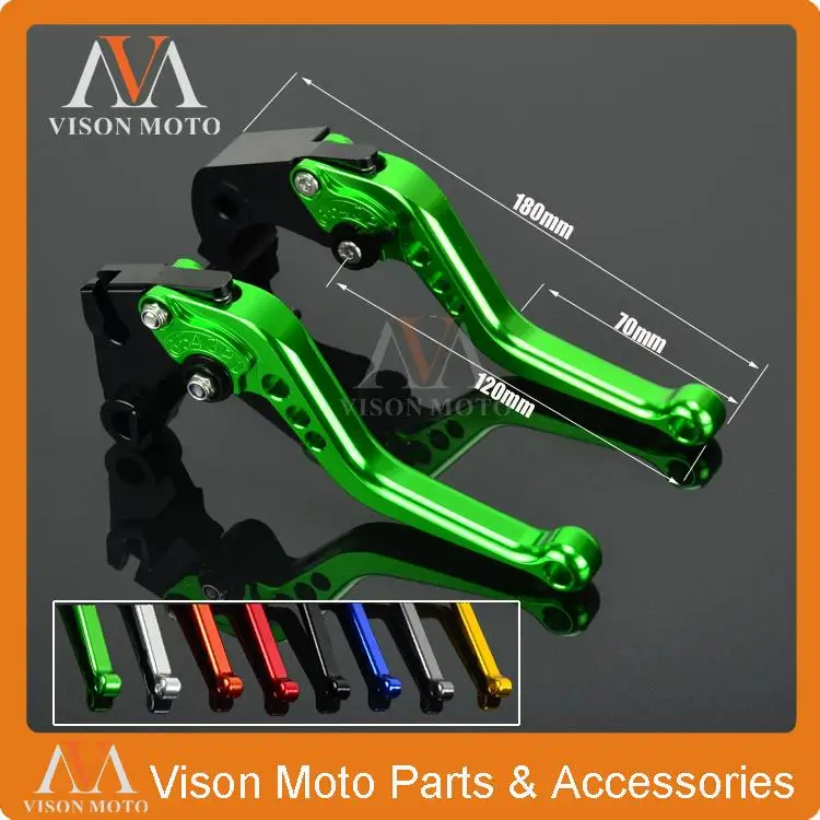 

CNC Short Pivot Brake Clutch Levers For Kawasaki ZX6 W800 W800SE NINJA 650R ER6F ER6N VERSYS 650 ZZR600 ZX9R ER5