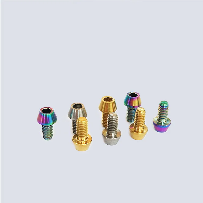 12 шт. титановый Ti M4x8mm шестигранный ключ коническая головка Болт Винт для велосипеда переключатель рычага