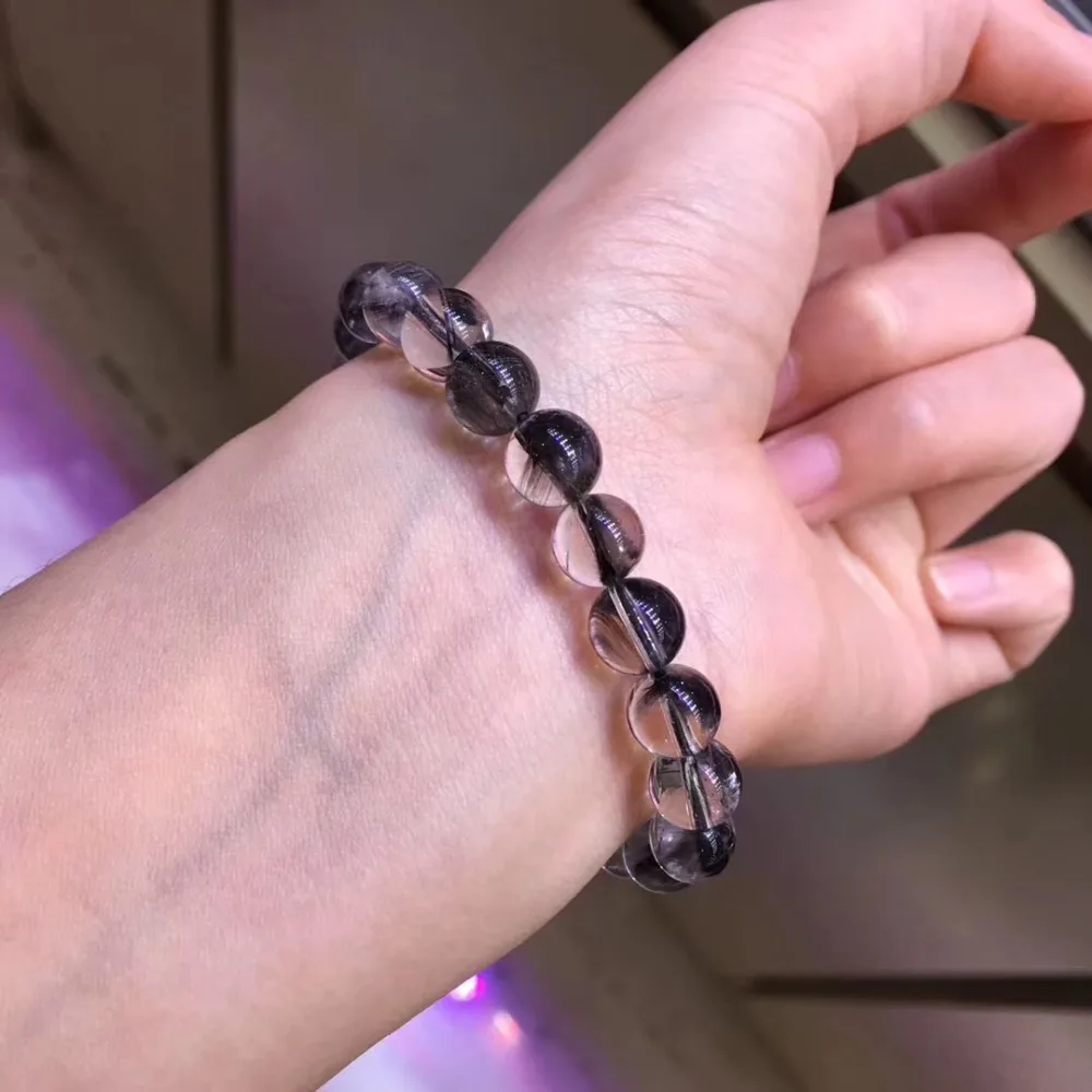 Natural Silver Rutilated Quartz Crystal Bracelet (5)