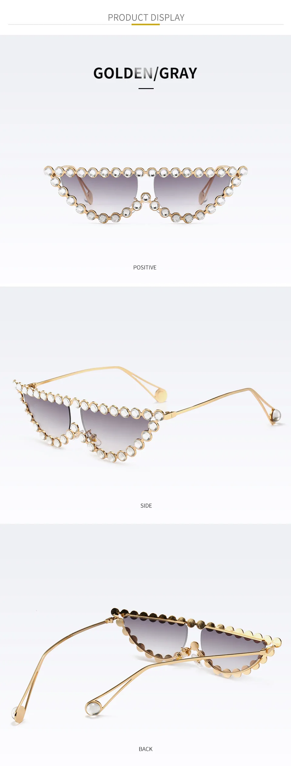 Роскошные брендовые дизайнерские женские солнцезащитные очки, кошачий глаз, модная оправа из сплава, женские Стразы, солнцезащитные очки для женщин, UV400
