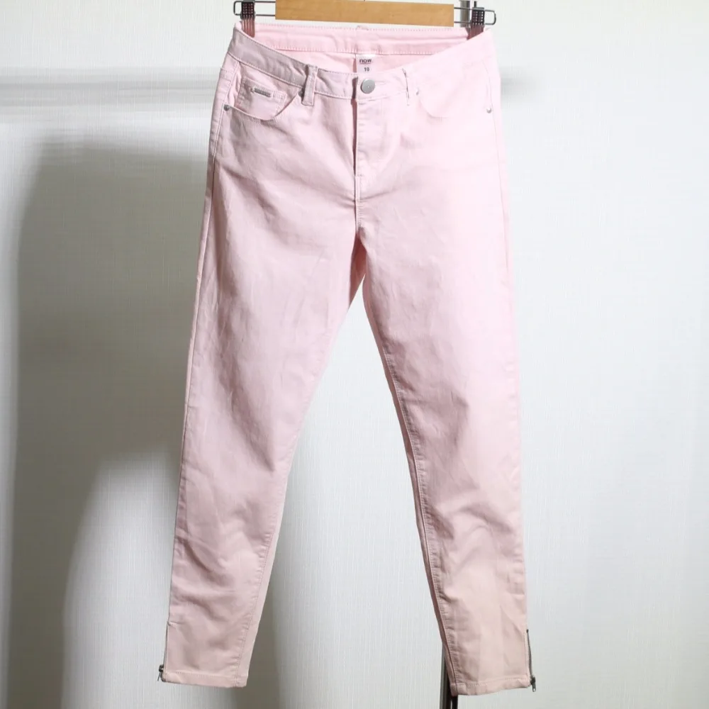 

Pink Elastic Plus Size Casual Cotton Straight pants 2019 Female New Arrivals Mid Waist Women's Clothing Full length