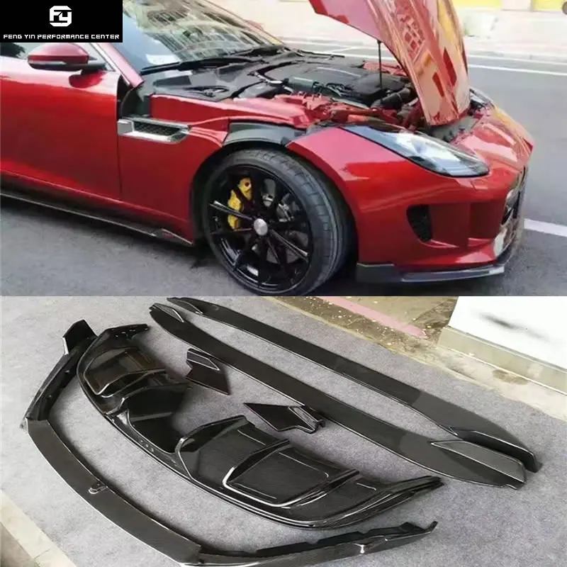 

F-TYPE Carbon Fiber rear bumper diffuser side skirts front bumper lip for Jaguar F-TYPE Car Body Kits