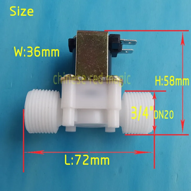 DC 12 V 3/" DN20 катушка электромагнитного клапана Электрический соленоид винт N/C впускную водопроводную реле протока 0,02-0.8Mpa