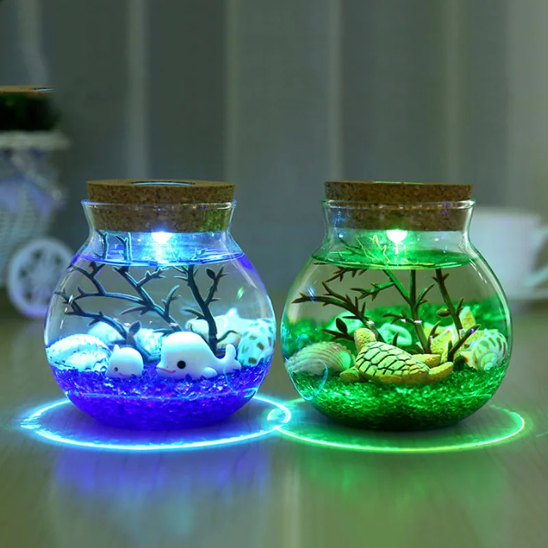 Подарок на день Святого Валентина креативный красивый аквариум ночной Светильник прочный домашний декор имитация медуз светодиодный светильник