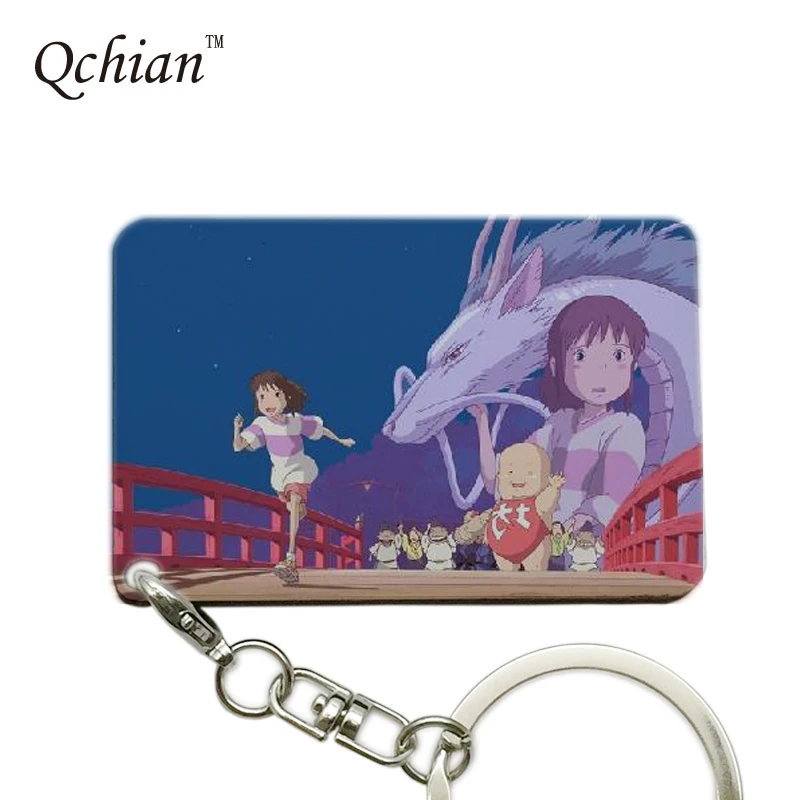 Spirited Away Sen To Chihiro No Kamikakushi Series Print Keychain Pretty Birthday Gift Keyring Keyrings Gifts Custom Keyringspirited Away Keychain Aliexpress