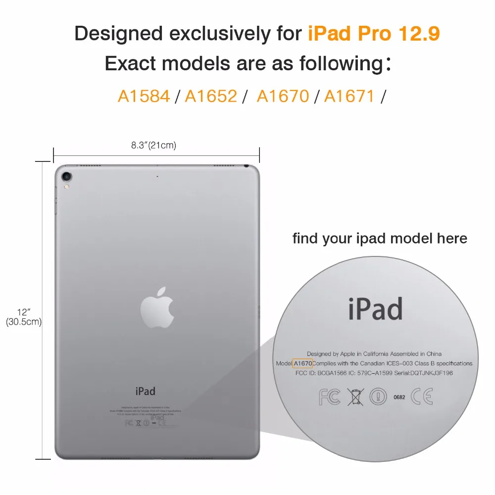 Tanie MoKo etui do ipada Pro 12.9 2017 2015 z Apple pojemnik na ołówki Slim lekki inteligentne etui obudowa z podstawką etui z Auto Wake