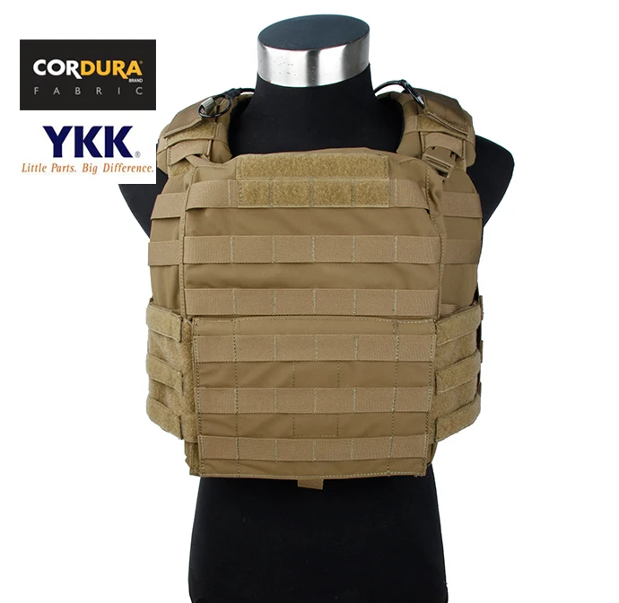 

Cordura Coyote Brown Tactical Military Cage Armor CAC Plate Carrier Vest+Free shipping(STG050982)