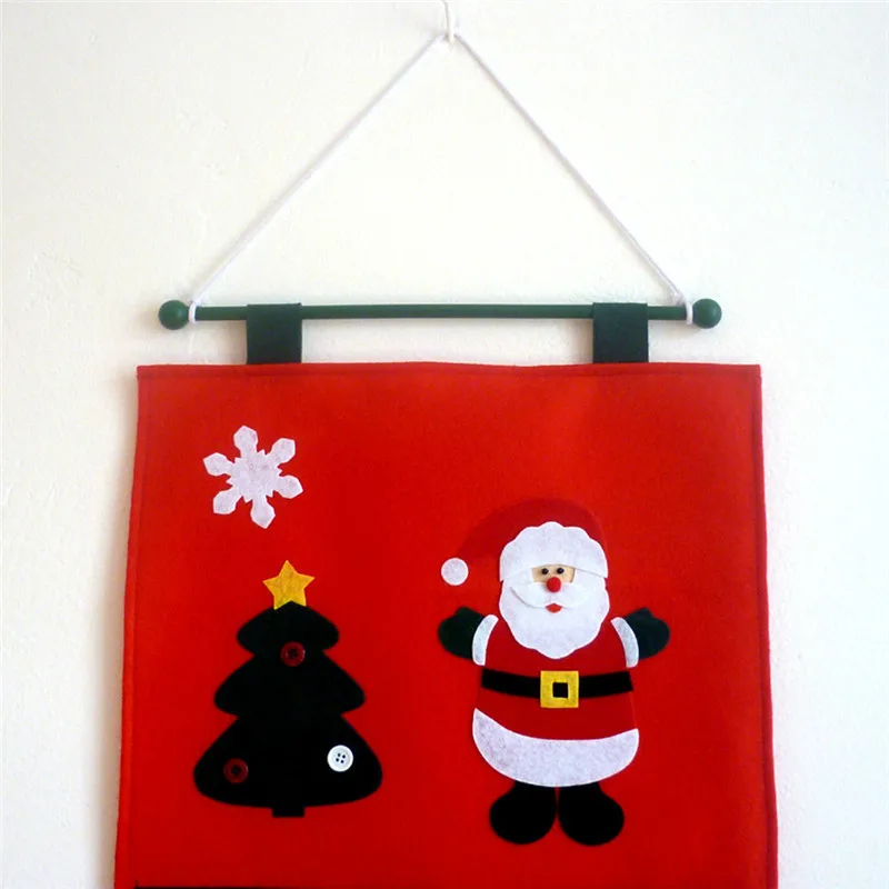 Рождество Санта Клаус Рождественский календарь ornamentd рождественское подвесное календарь для дома вечерние веселые рождественские подарки с утолщённой меховой опушкой, 70*39 см